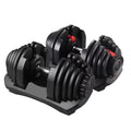 Adjustable Rubber Dumbbells Set for Home Gym Commercial Use-Free Weights Fitness Body Building Equipment