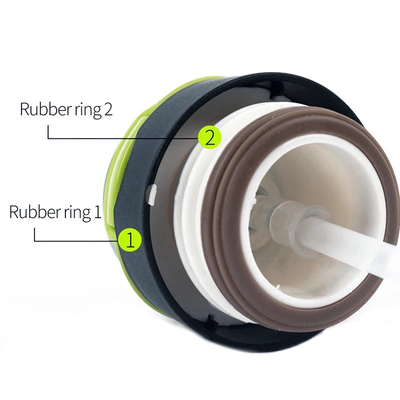 500ML Double Wall Vacuum Insulated Stainless Steel Water Bottle with Straw, Cycling Thermos Mug for Outdoor Sports